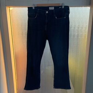 Frame Denim Le Crop Mini Boot Dark Blue Jeans